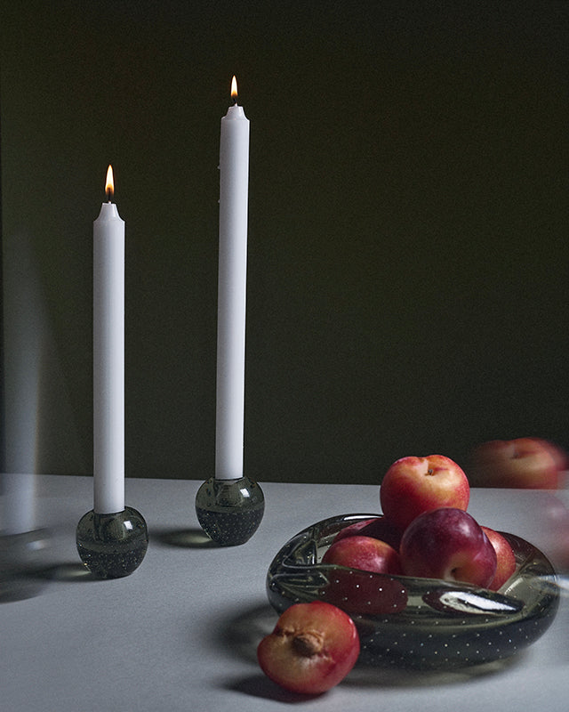 Bullicante Green Glass Candle Holders
