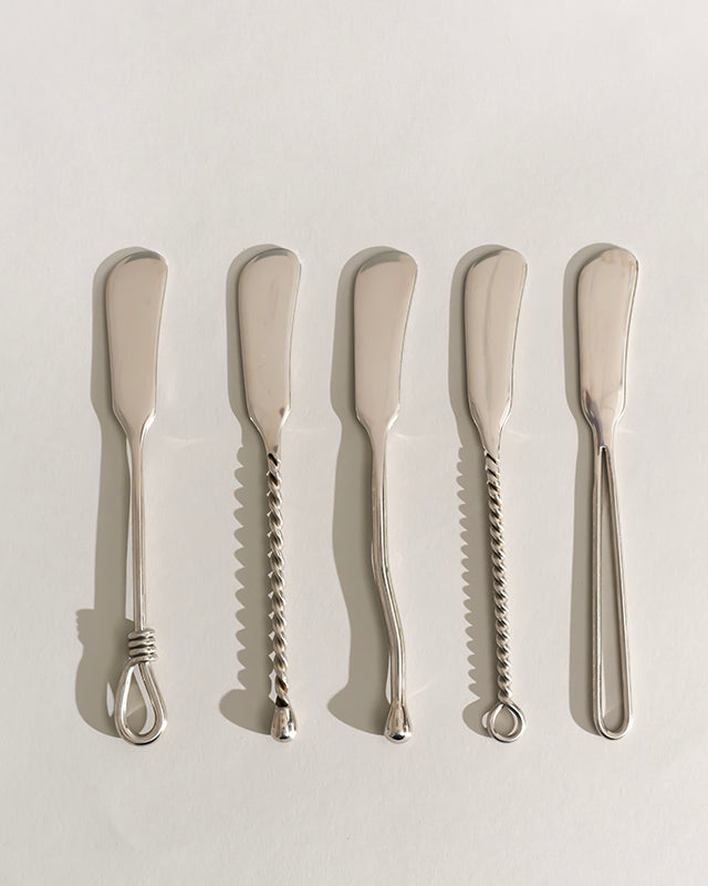Set of Five French Butter and Cheese Knives
